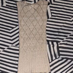 Charlotte Russe Tan Diamond Knit Mini Dress